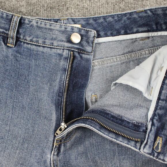 Tibi Jeans Womens 30 Classic Brancusi Denim Blue Relaxed Wide Leg Cropped Baggy - Picture 8 of 16